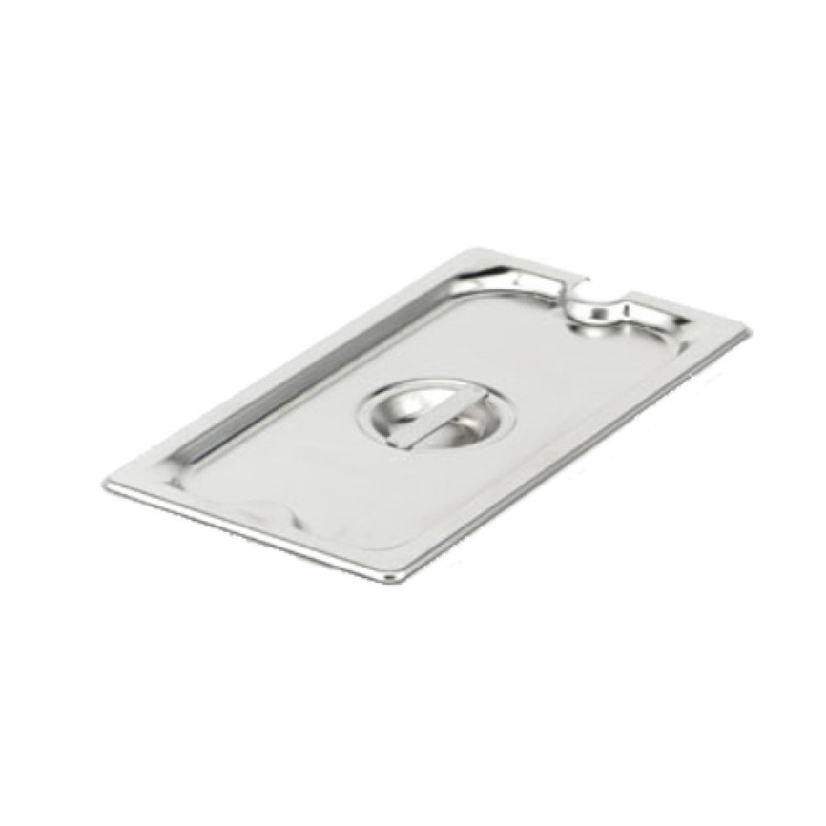 Vollrath 94110 2/3 GN Flat Slotted Cover 22 Gauge Stainless Steel with Handle