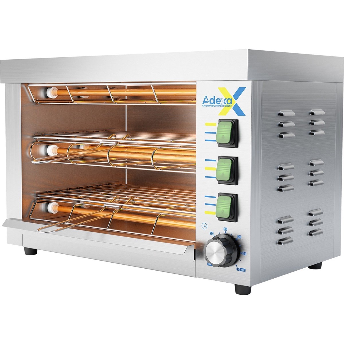 B GRADE Commercial Quartz Salamander grill oven Double 360x245x295mm 3.25kW | QTO360 B GRADE