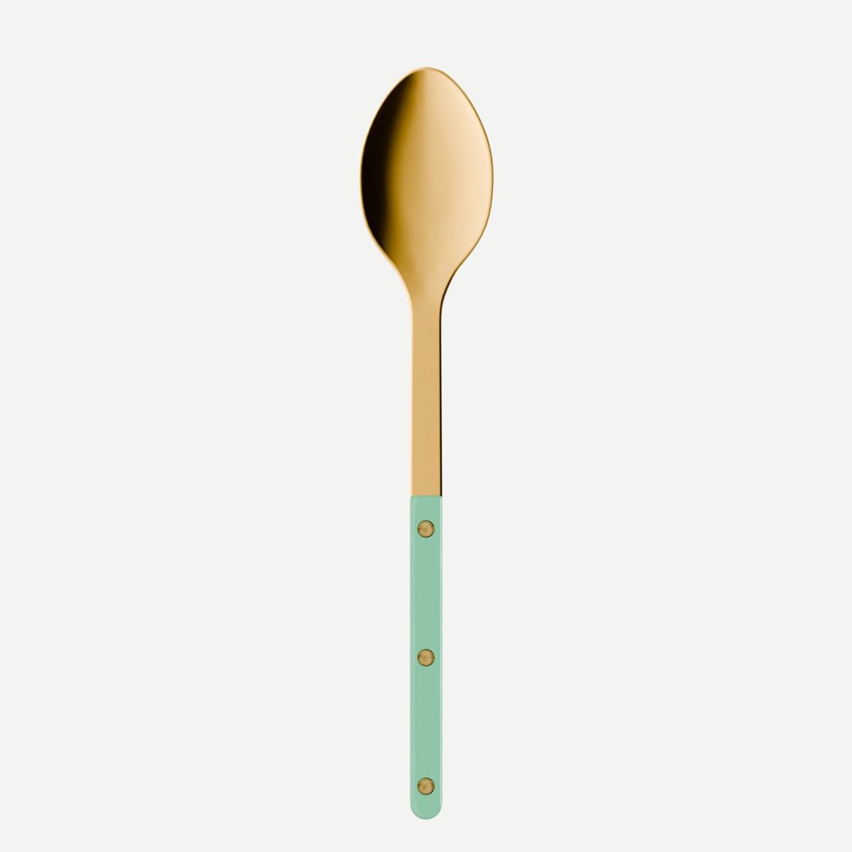 Bistrot Gold color Solid, Pastel green - Serving spoon