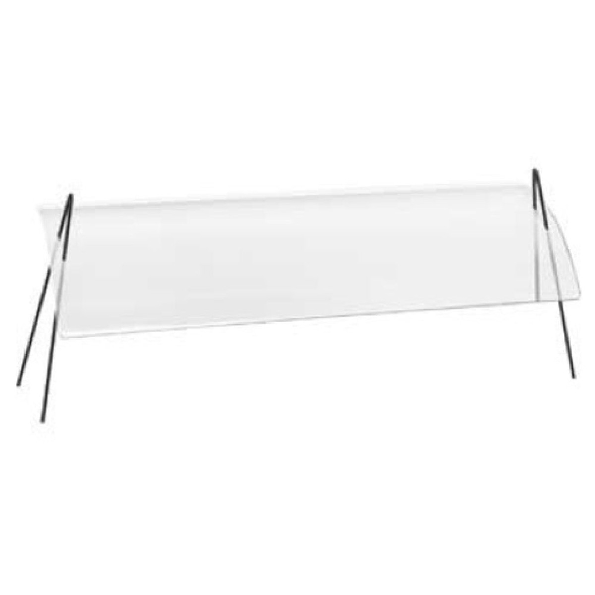Cal Mil 1458-30 30 Inch Clear Acrylic Portable Sneeze Guard with Wire Legs