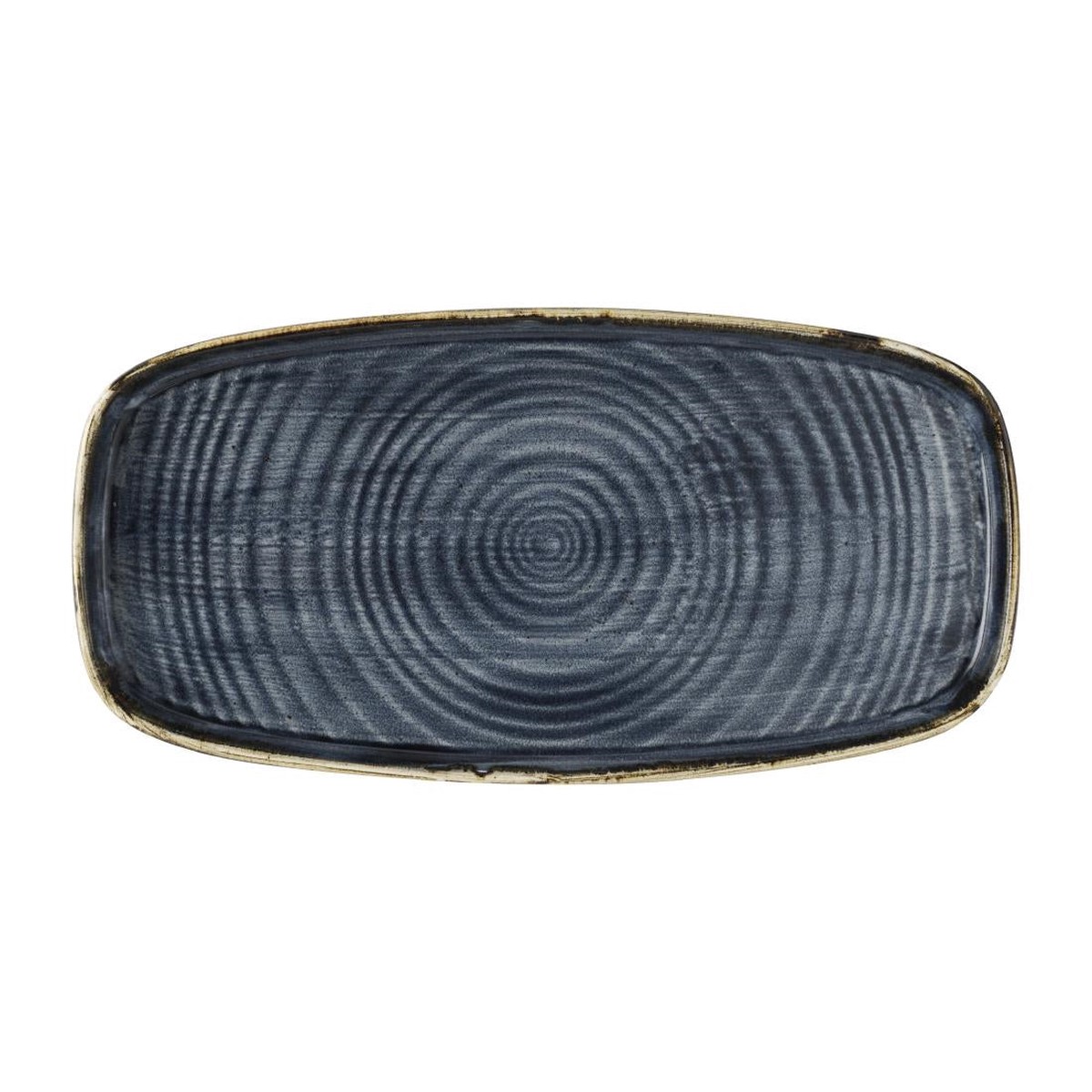 Churchill Stonecast Blueberry Chefs' Walled Oblong Plates 300mm (6 Pack)