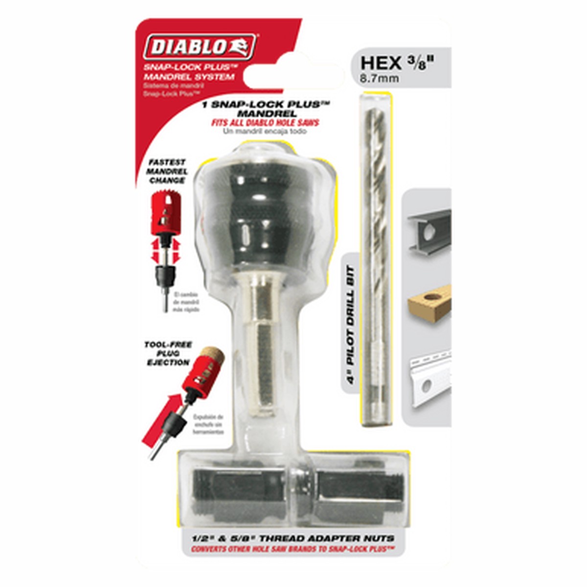 Diablo Snap-Lock Plus Mandrel System 3/8"