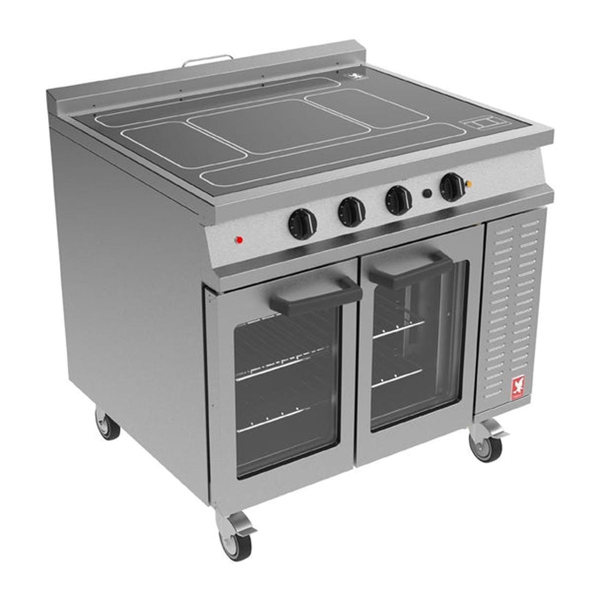 Falcon Dominator Plus Solid Top Induction Oven Range on Castors E3917I - CJ253