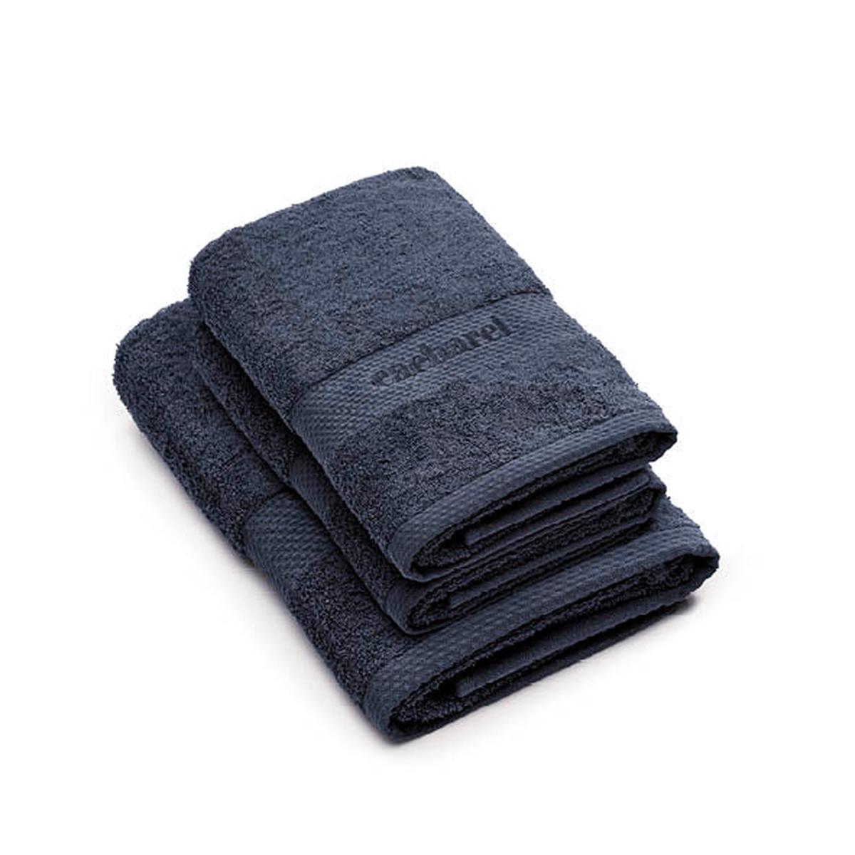 Hand towel + bath towel combed cotton - Brise - 2 x (50 x 100 cm) + 2 x (70 x 140 cm) - Navy blue