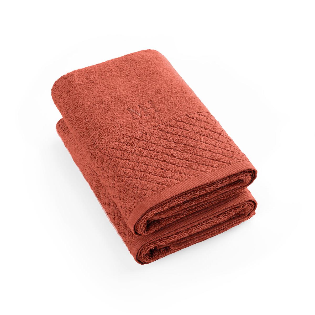 Hand towel combed cotton LT - Eden - 2 x (50 x 100 cm) - Terracotta