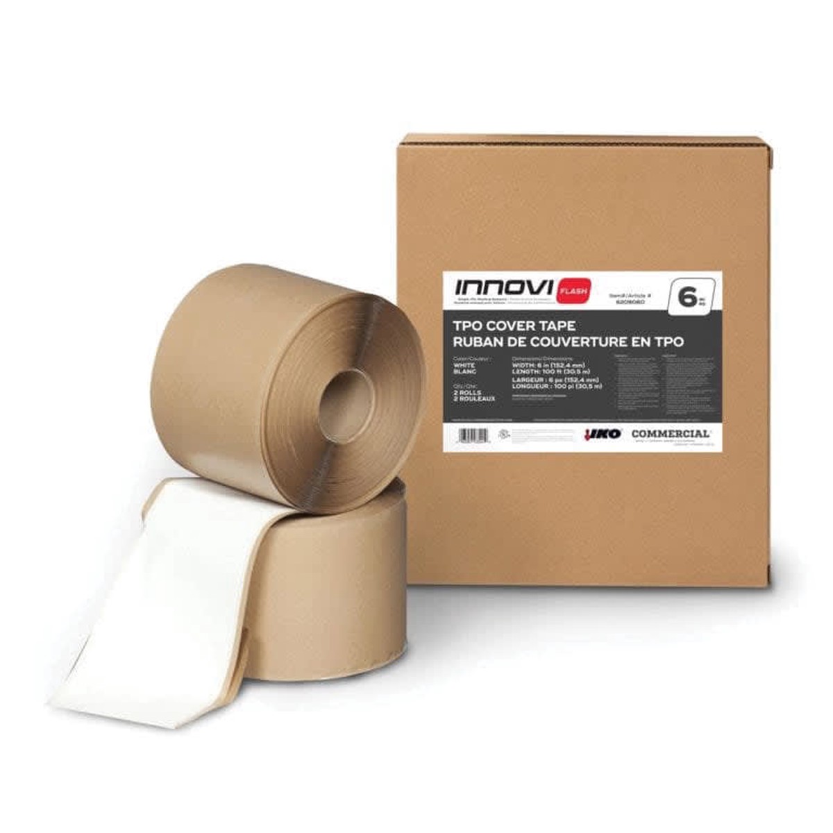 IKO InnoviFlash TPO Cover Tape White 6" x 100'