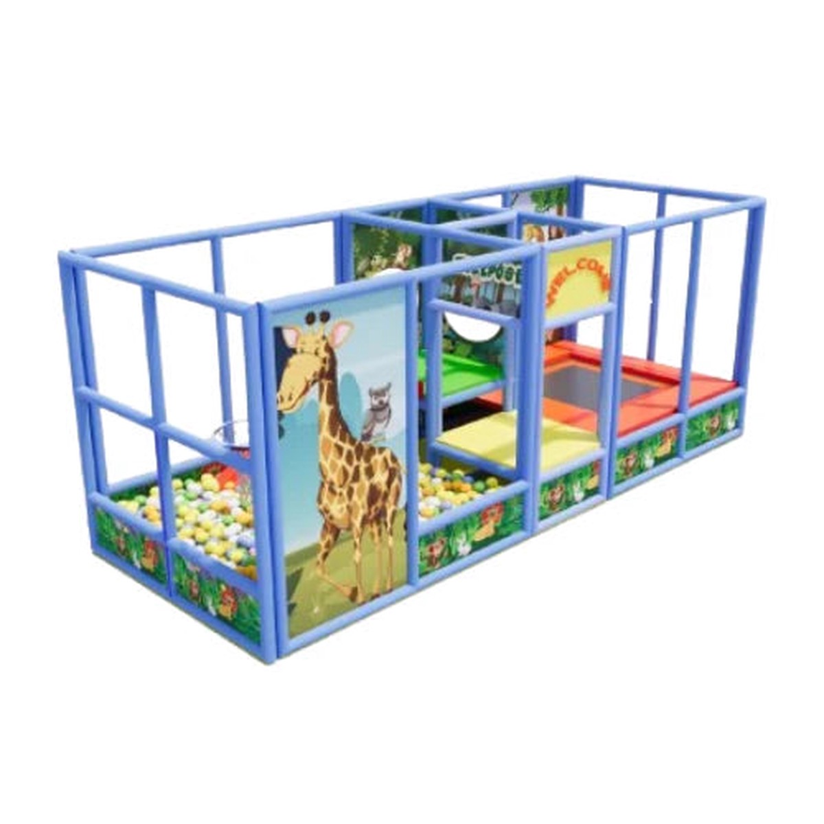Indoor Soft Play Area & Soft Playground With Animal Theme - 5000x2000x2000mm