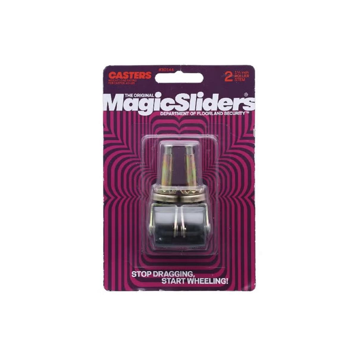 Magic Sliders Ld Roller Steam Caster 1-1/4 Inch - Black