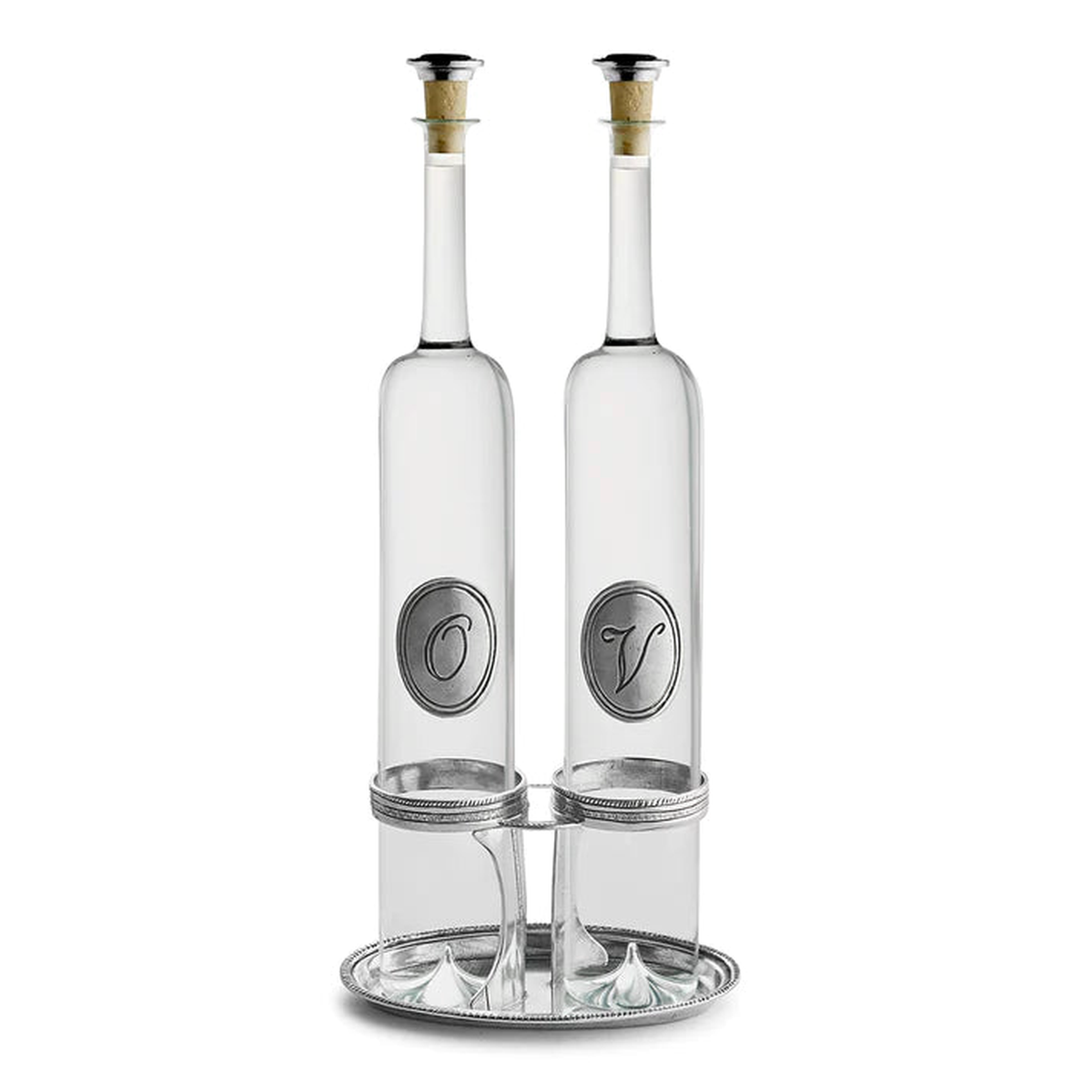 OIL & VINEGAR HOLDERS WITH CADDY TALL
