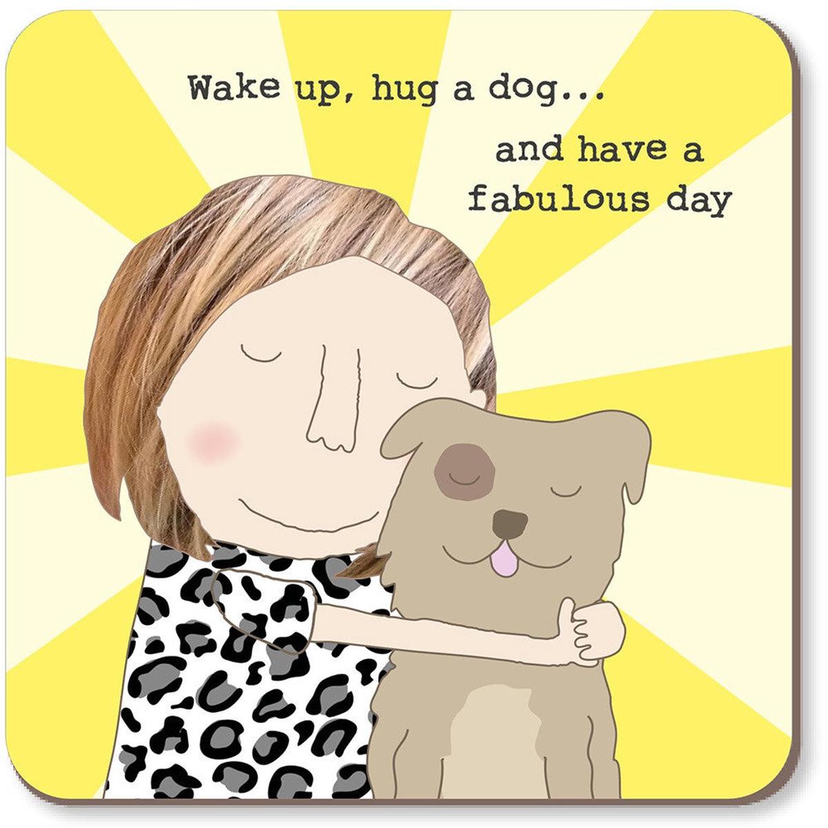 Rosie Made aThing Hug a Dog Coaster