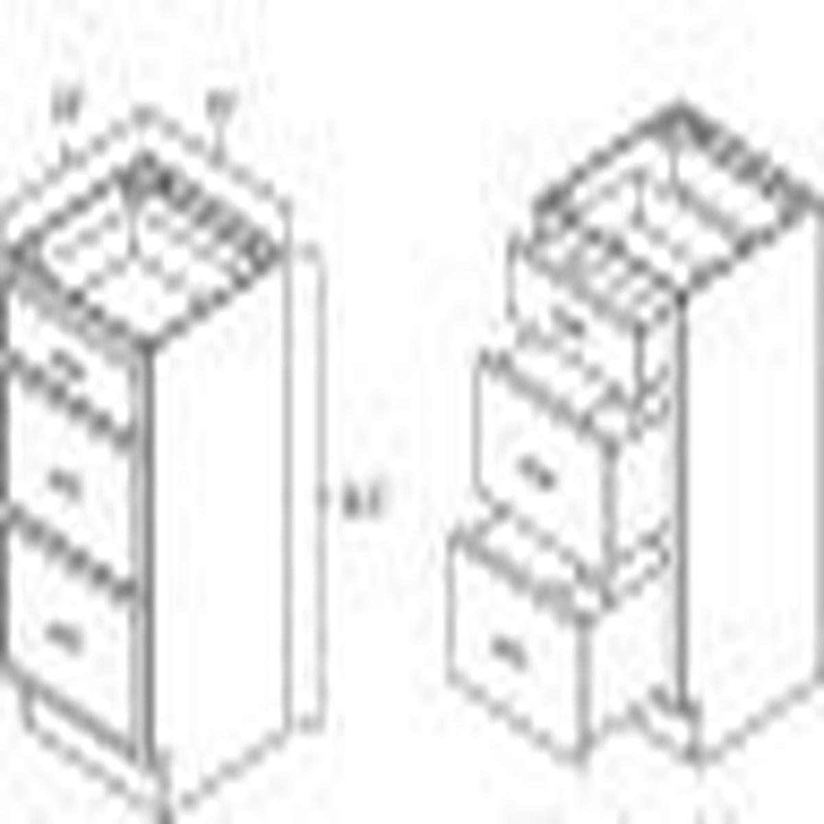 Soda 15" Three Drawer Base Pre-Assembled