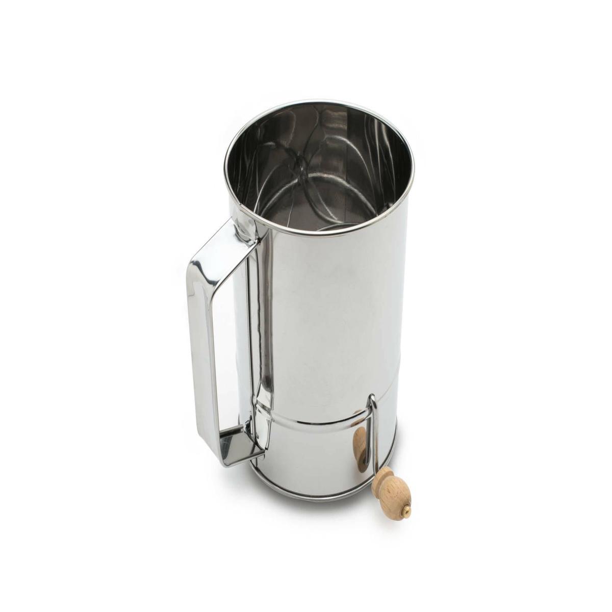 Stainless Steel Crank Style Flour Sifters, 4 Cup