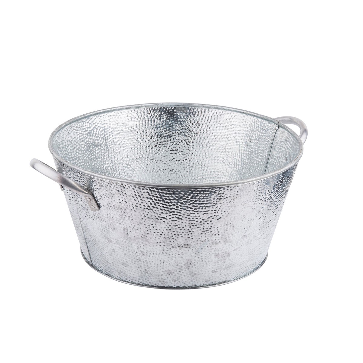 Tablecraft GT1515 15 Inch Galvanized Beverage Tub 4-1/2 Gallon with Pebbled Texture