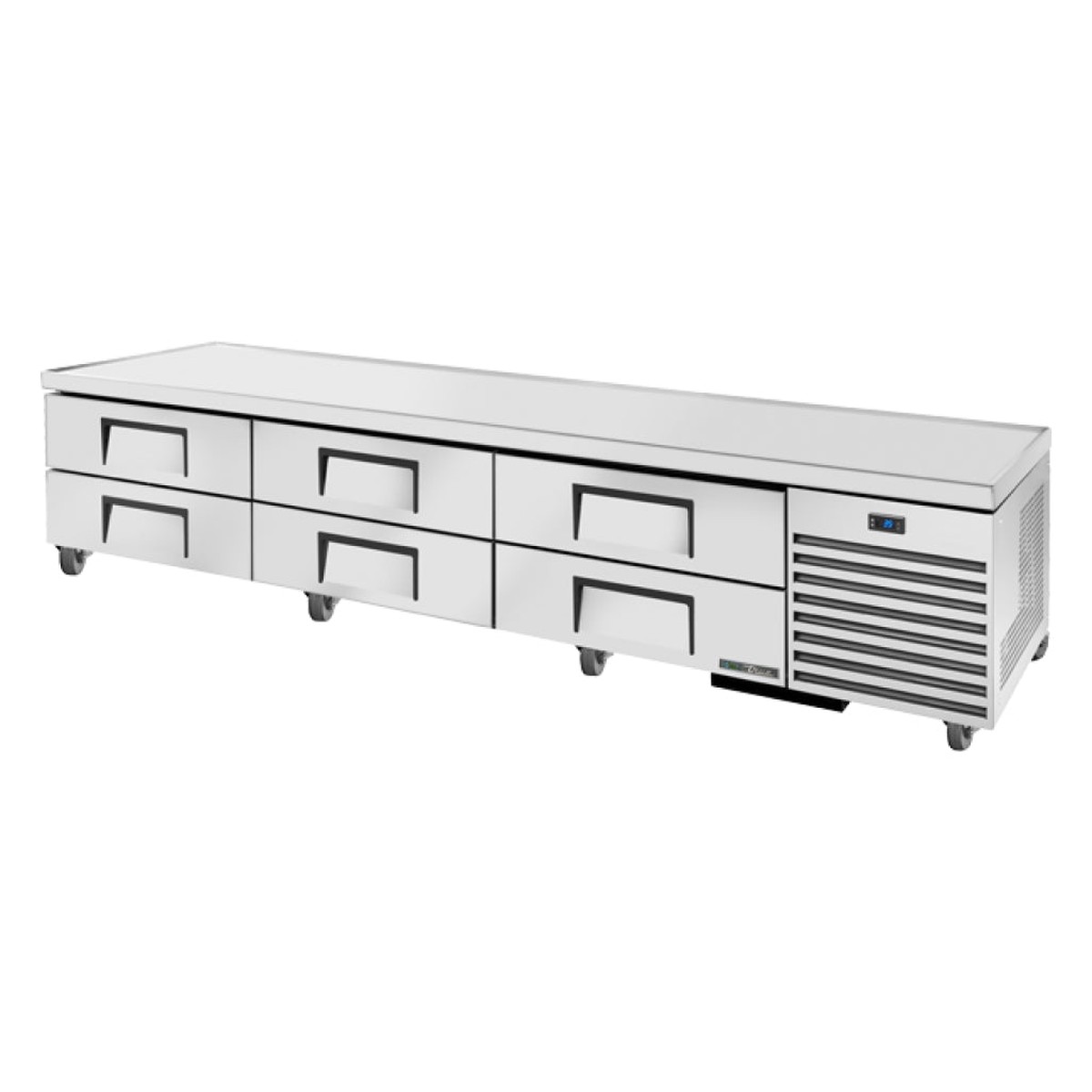 True TRCB-110-HC 110" 6-Drawer Refrigerated Chef Base