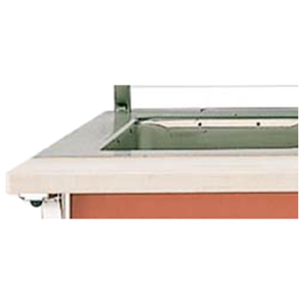 Vollrath 37563-2-O 74 Inch Operator Side Cutting Board with Stainless Steel Countertop