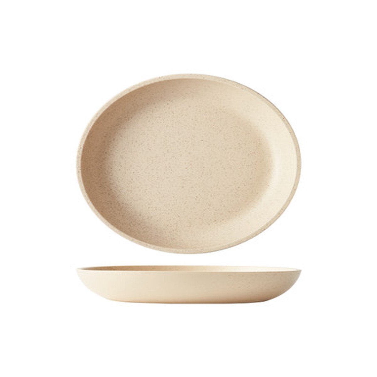 744 ml Shallow Serving Dish for 4 Persons 9 in. - Dune Clay