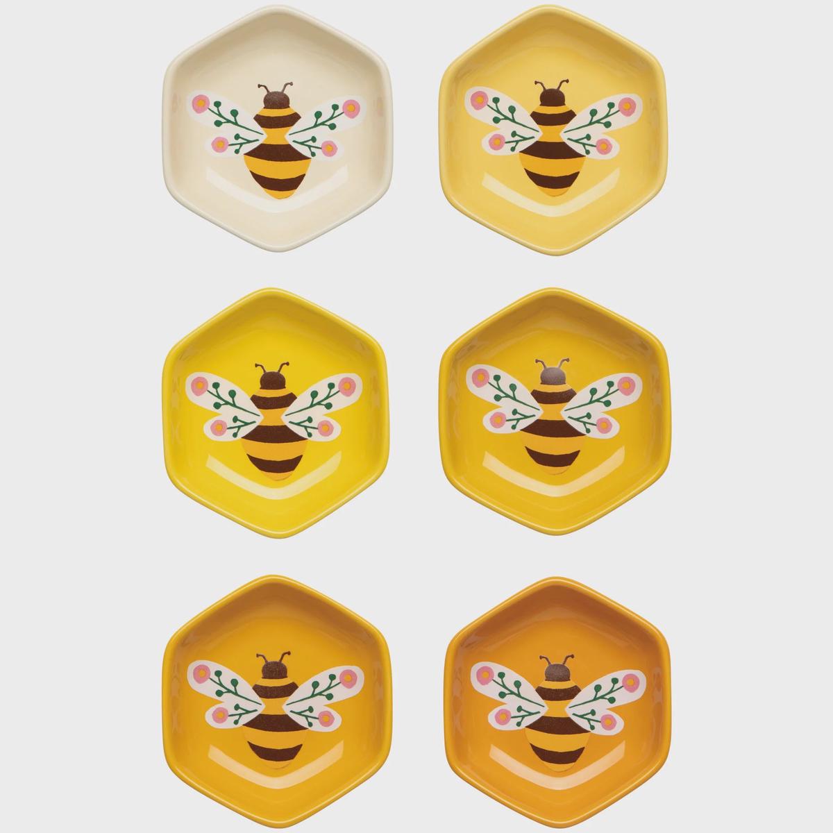 Bee Garden Pinch Bowls, Set of 6