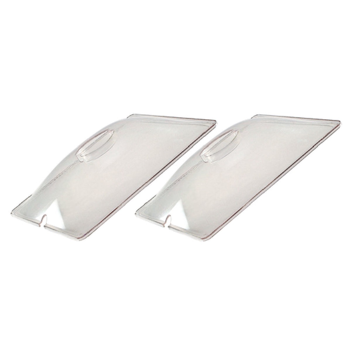 Cadco CL-2 12-7/8 Inch Clear Polycarbonate Lids Accessory Pack with Utensil Slot
