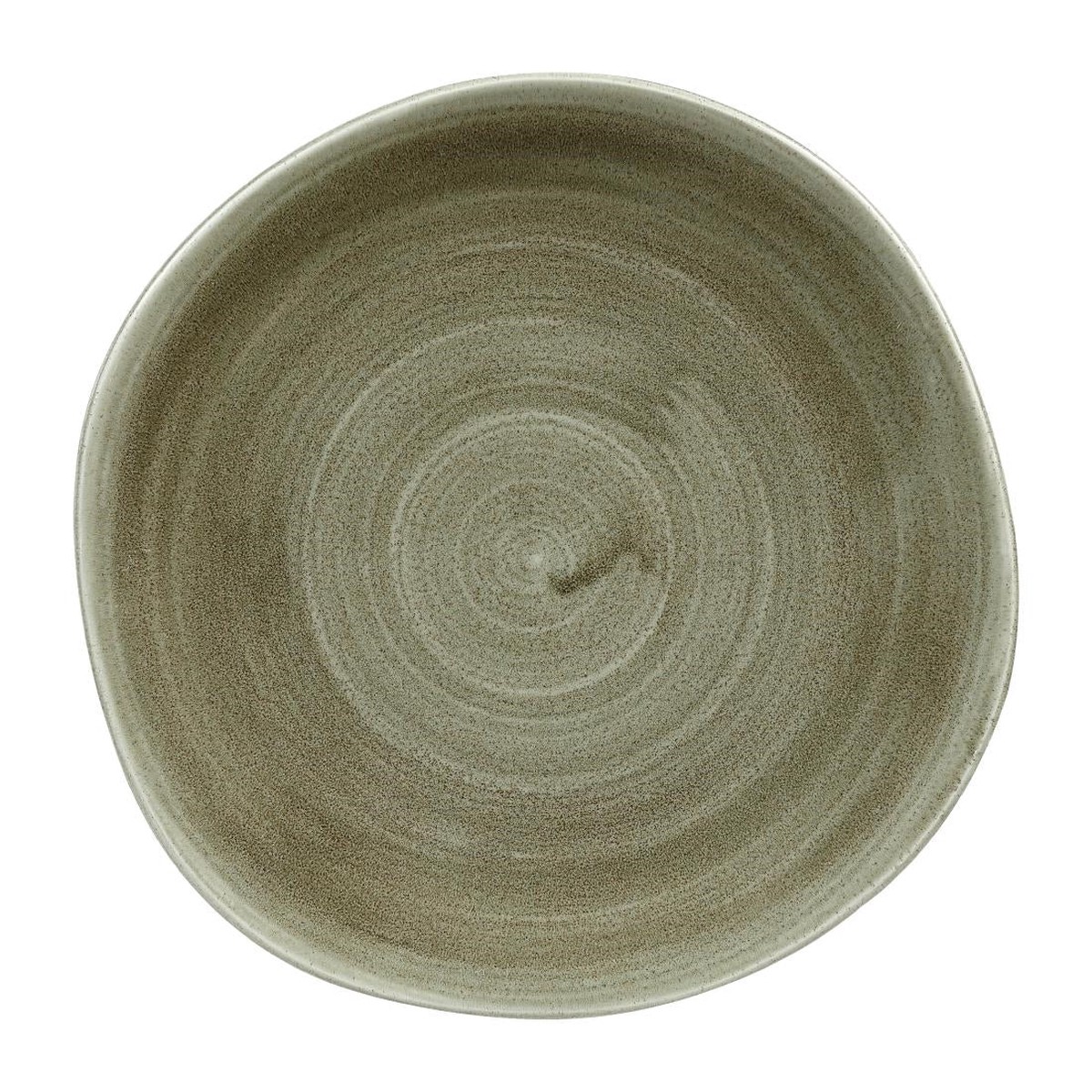 Churchill Stonecast Patina Antique Organic Round Plates Green 264mm (12 Pack)