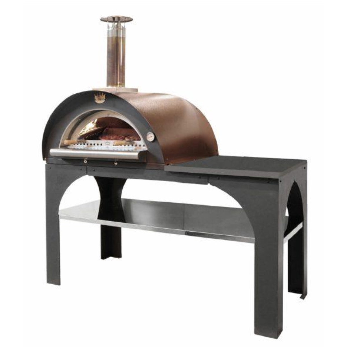 Clementi PIZZA PARTY 6080 Wood Fired Pizza Oven With Prep Stand