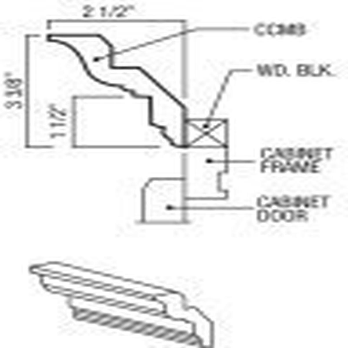 Espresso Shaker 8' Crown Molding