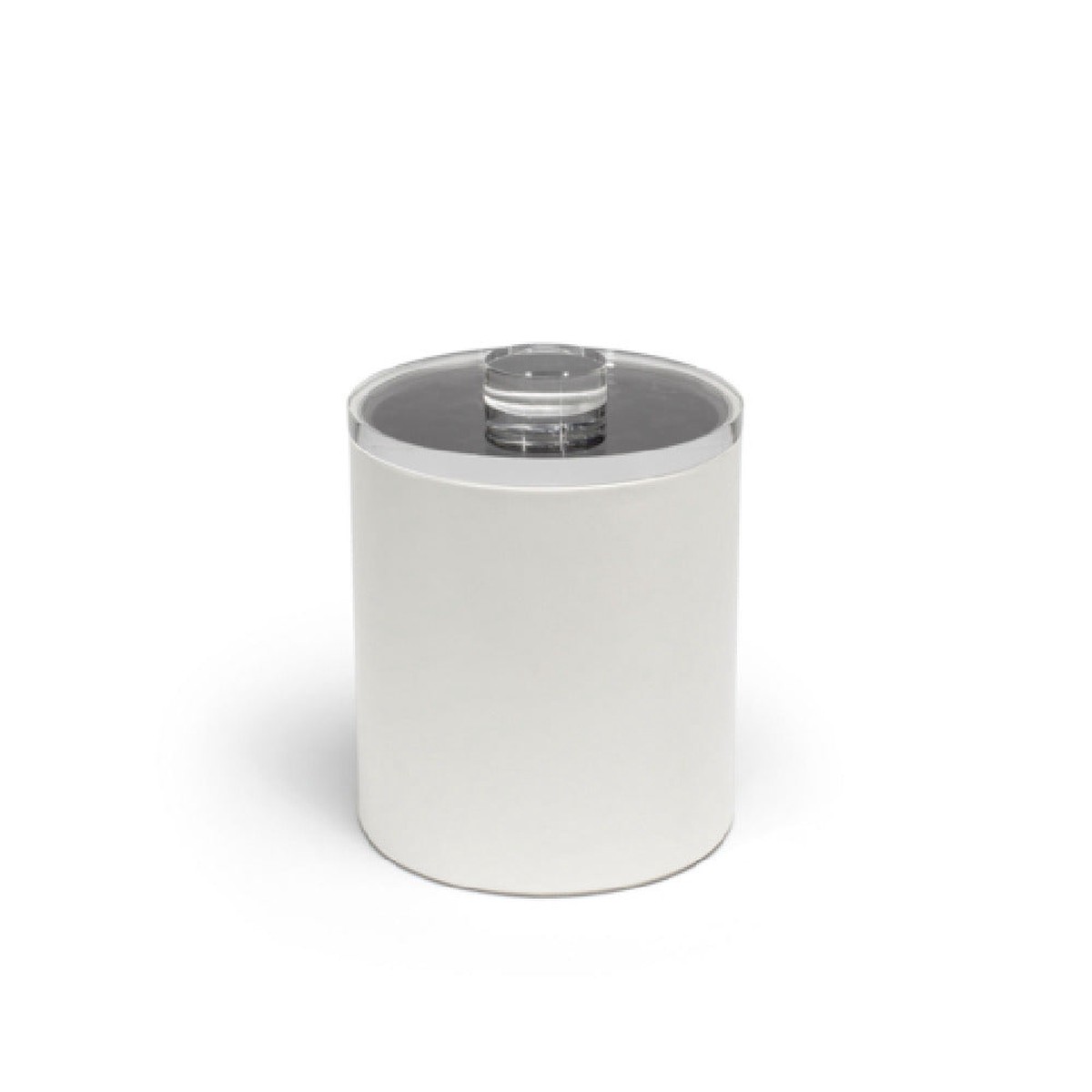 FOH RIB064WHL21 2qt Round London Ice Bucket White With Acrylic Lid Includes One RIB014WHL21-BTM 2qt Round London Ice Bucket Base White