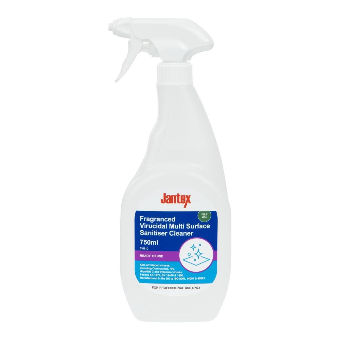 Jantex Virucidal Surface Sanitiser Ready To Use Fragranced 750ml - CH510