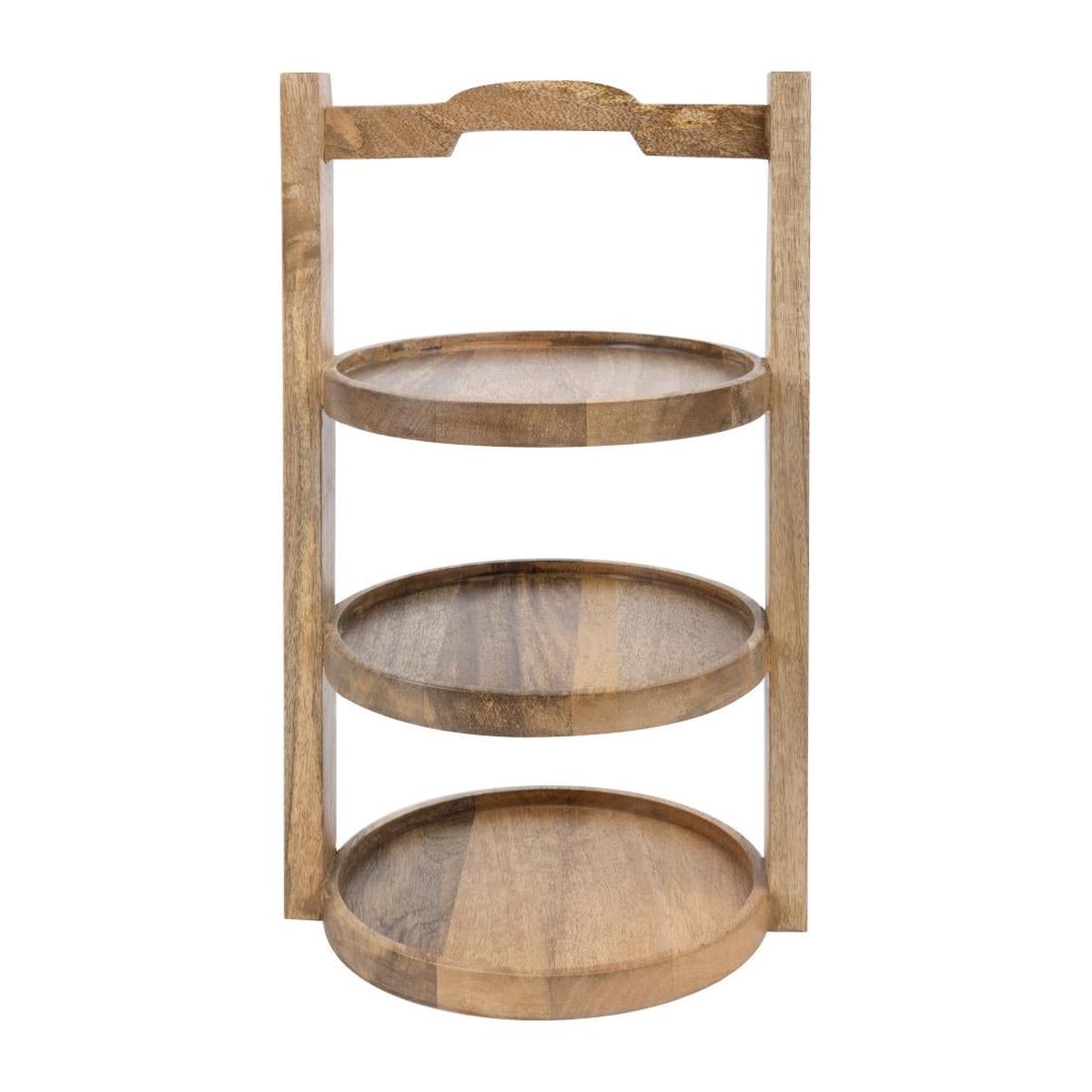 Olympia 3-Tier Stand Mango Wood for 200mm Plates (258()x305(H)mm | Material: mango wood) PAS-HY751