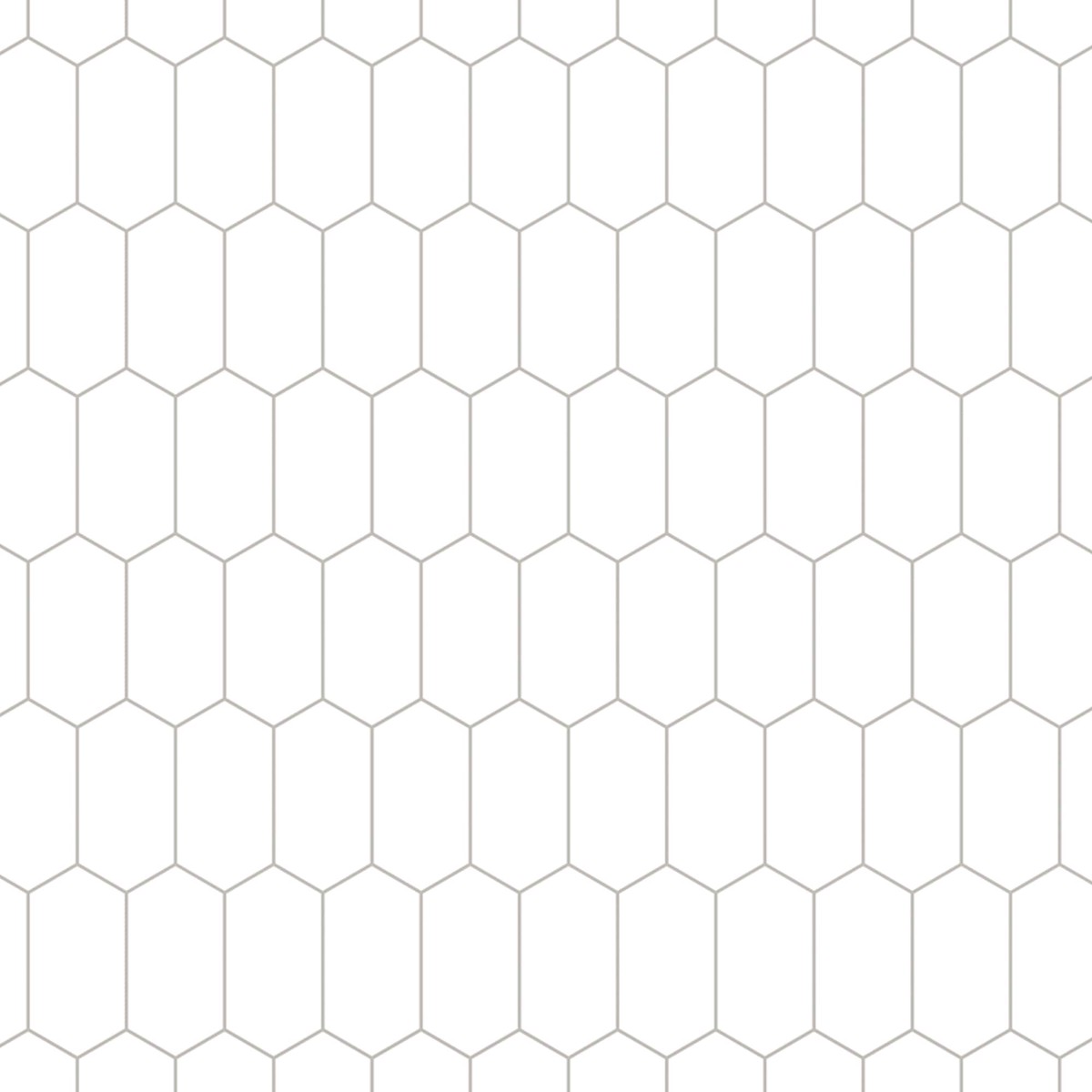 SUNWINGS Small Picket Pure White 11-in x 12-in Matte Composite Hexagon Peel and stick Mosaic Wall Tile