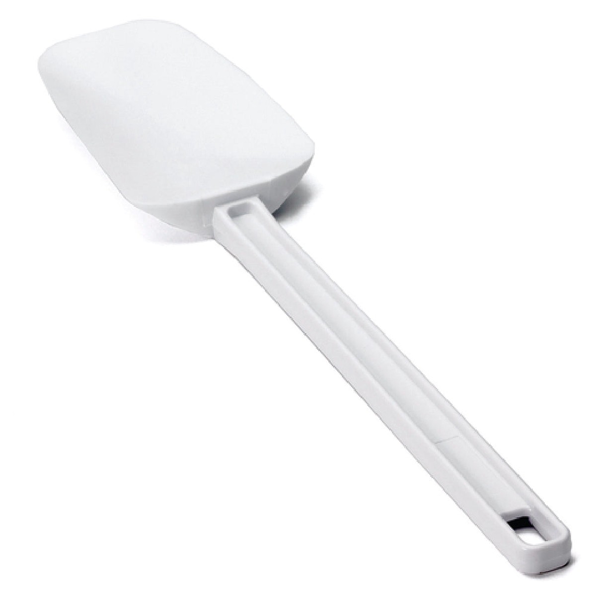 Tablecraft 2514 13-1/2 Inch Rubber Spoon Shaped Spatula White BPA Free