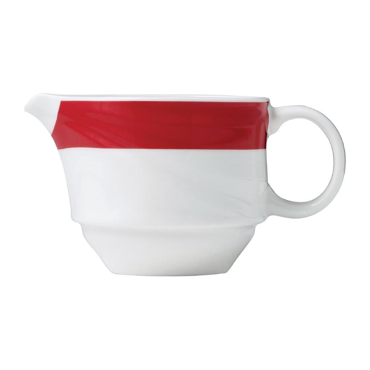 Royal Porcelain Maxadura Resonate Red Band Creamer 125ml (12 Pack) PAS-FY908