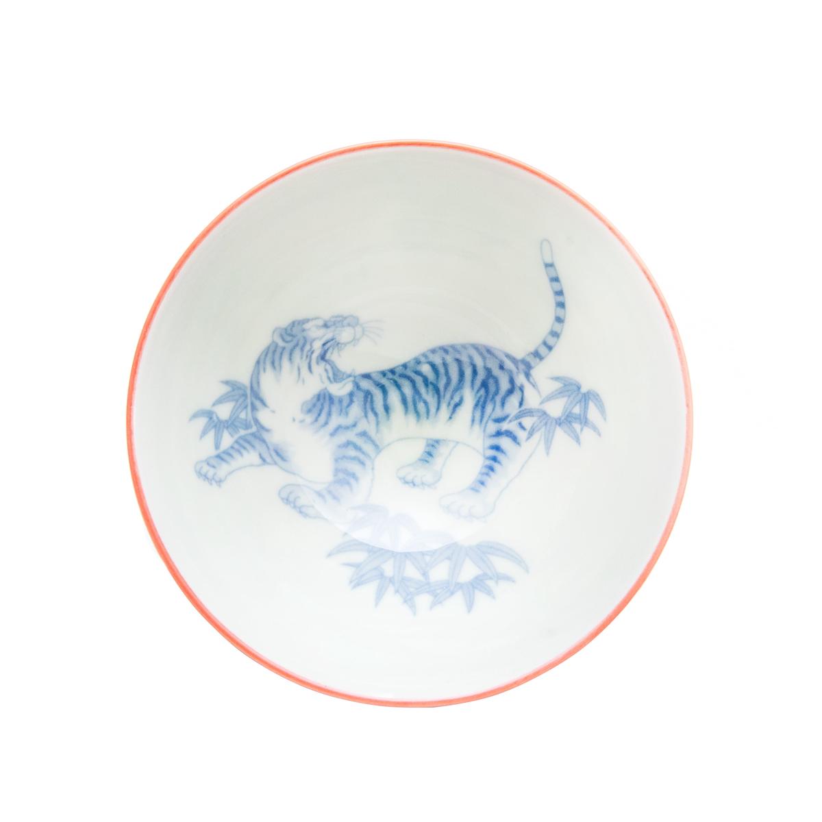 11.4cm Tiger Porcelain Rice Bowl  M