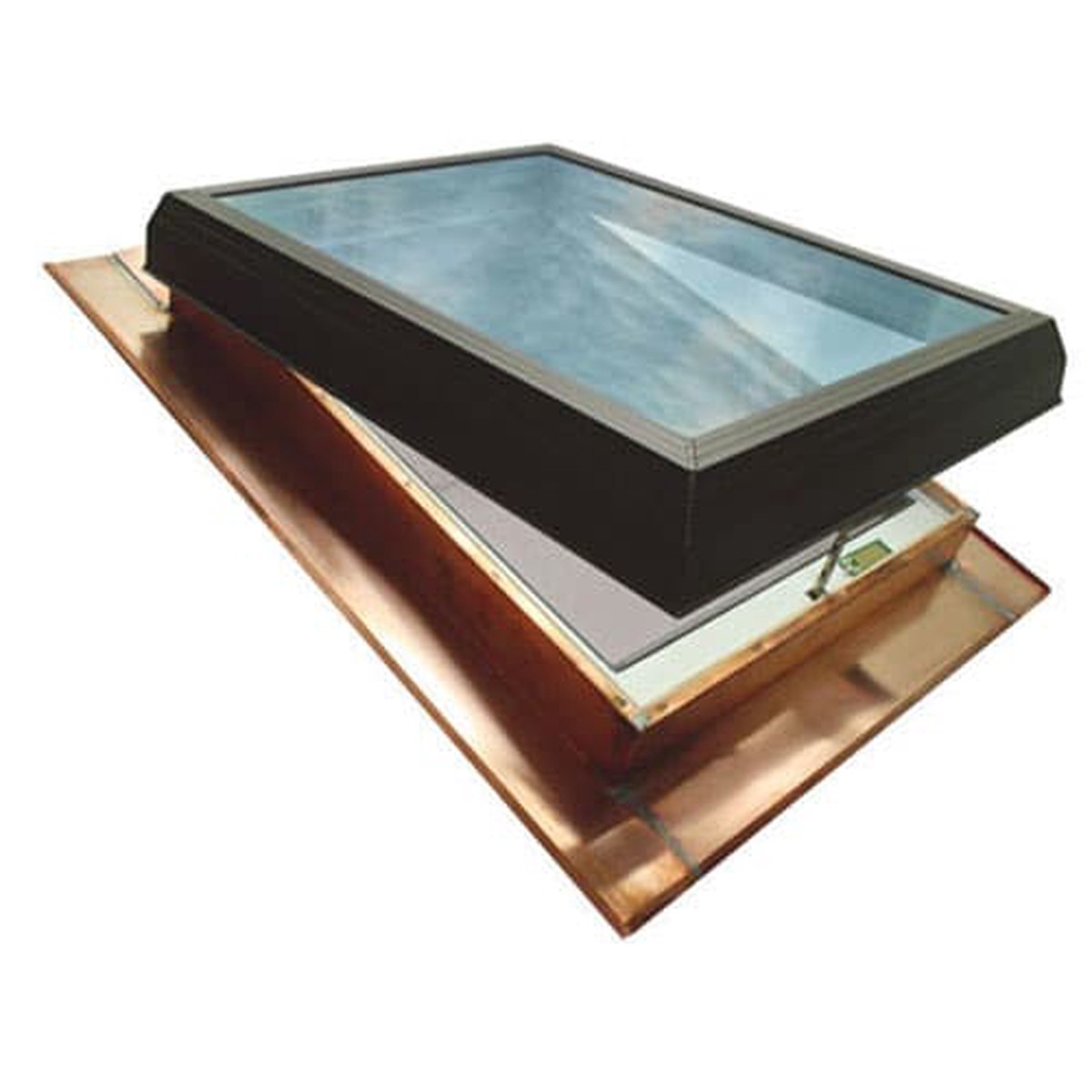 - Supreme Pro Series Fixed Pitched Roof Skylights with Copper Pitched Step Flashing