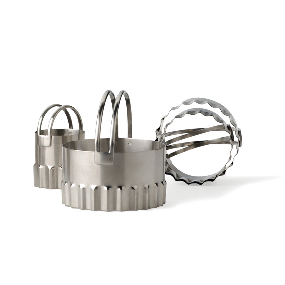 RSVP-International RBC-4 Endurance Round Biscuit Cutters, Rippled
