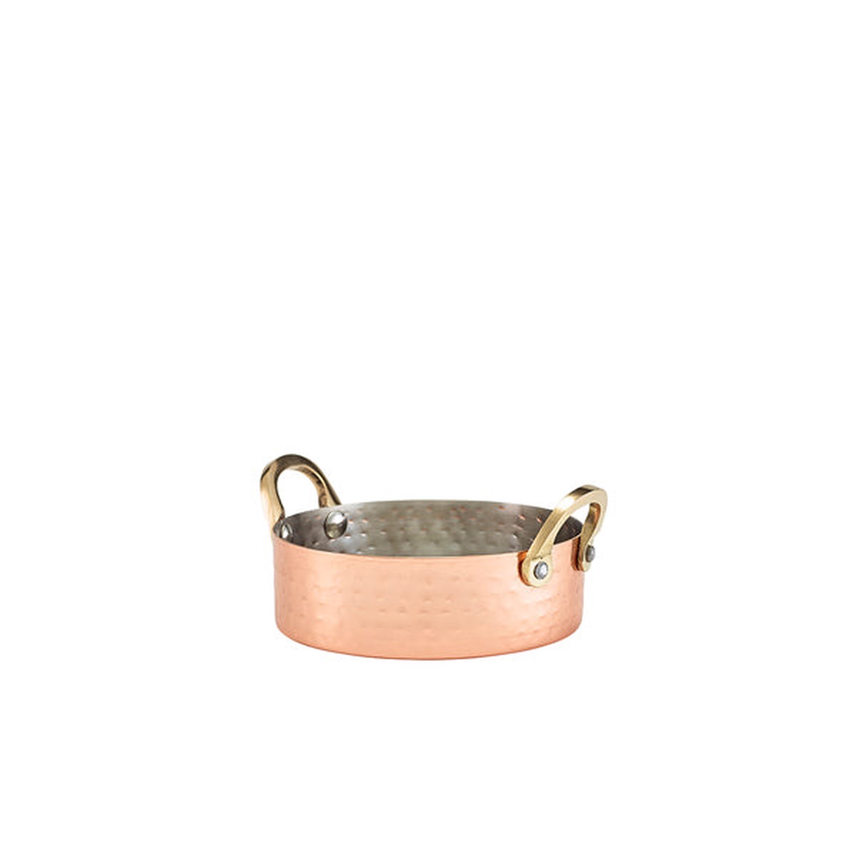 'Mini Hammered Copper Plated Casserole Dish 12 x 3.5cm***Pack of 6***