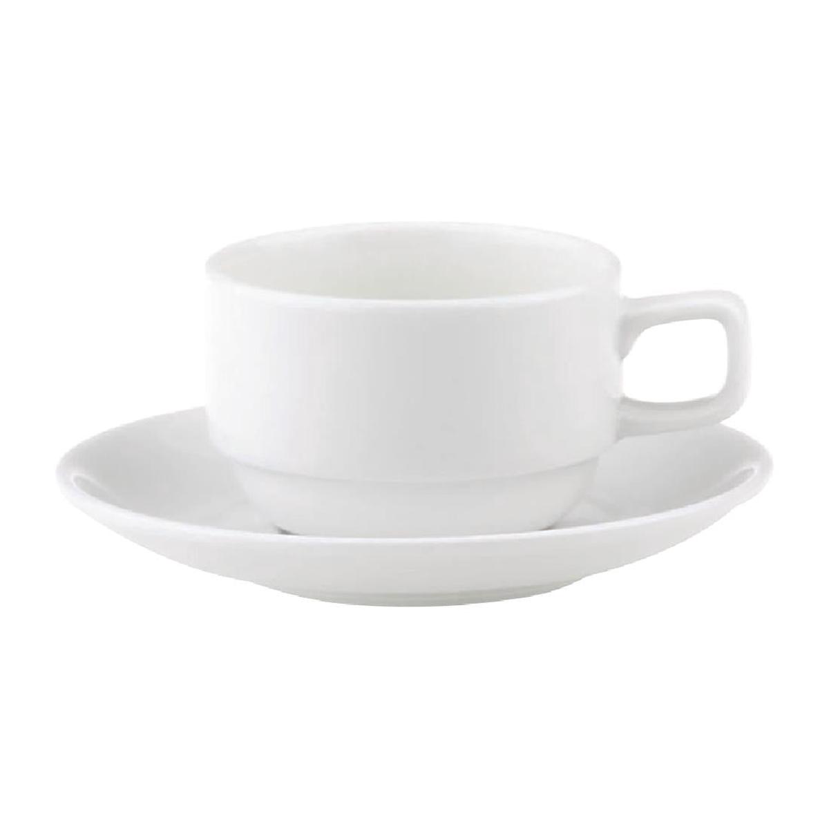 Royal Porcelain Chelsea Stackable Coffee Cups Stackable 200ml (48 Pack) (Pack of 48) PAS-FL302