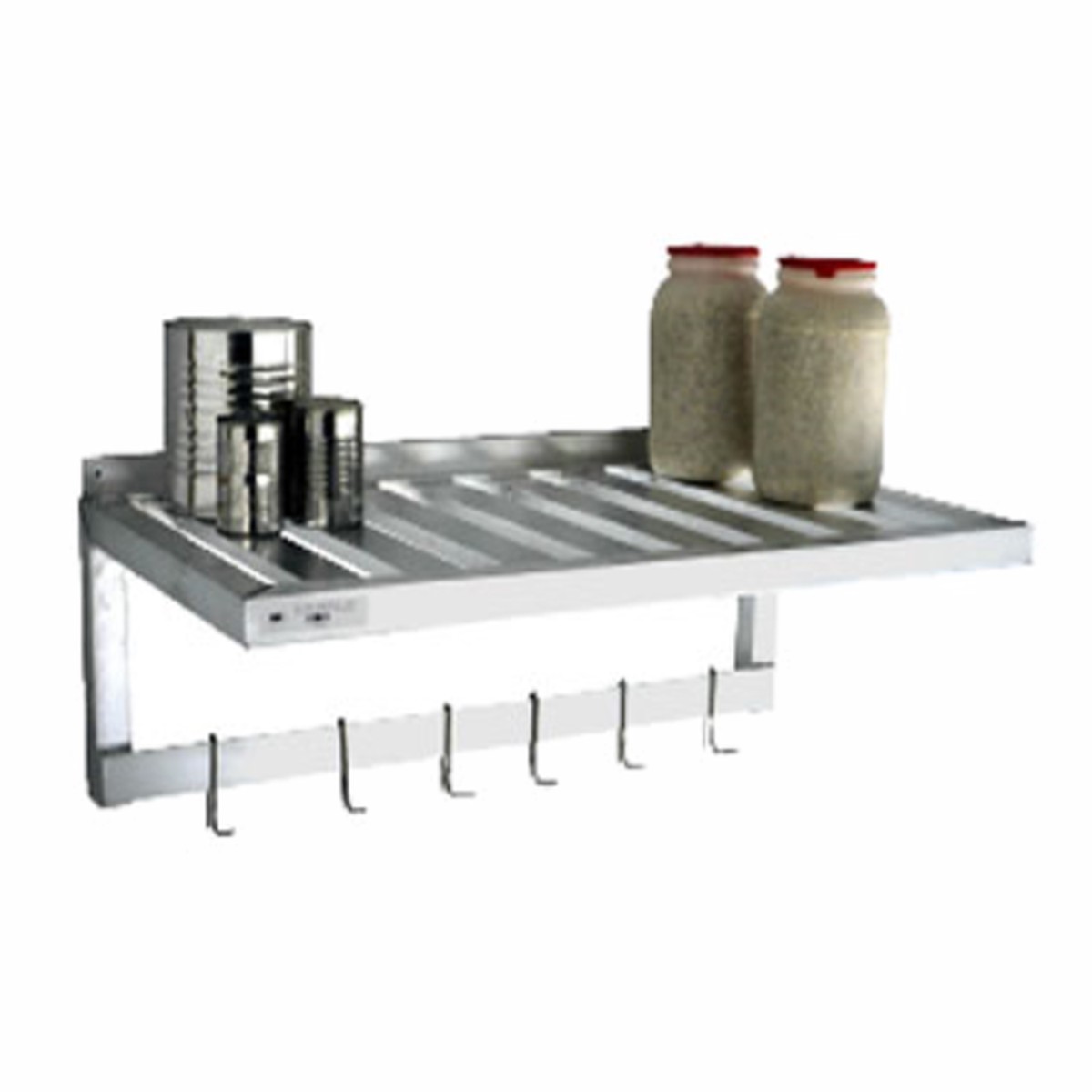 1121PR | 36' | Overshelf, Wall-Mounted with Pot Rack