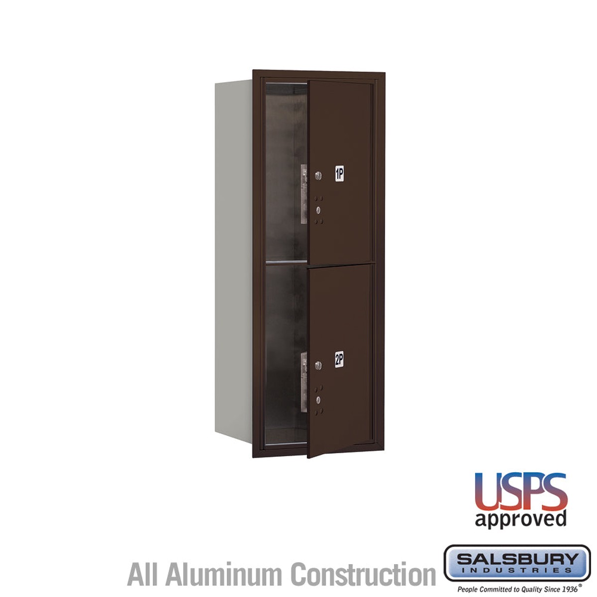 10 Door High Recessed Mounted Parcel Locker with USPS Access