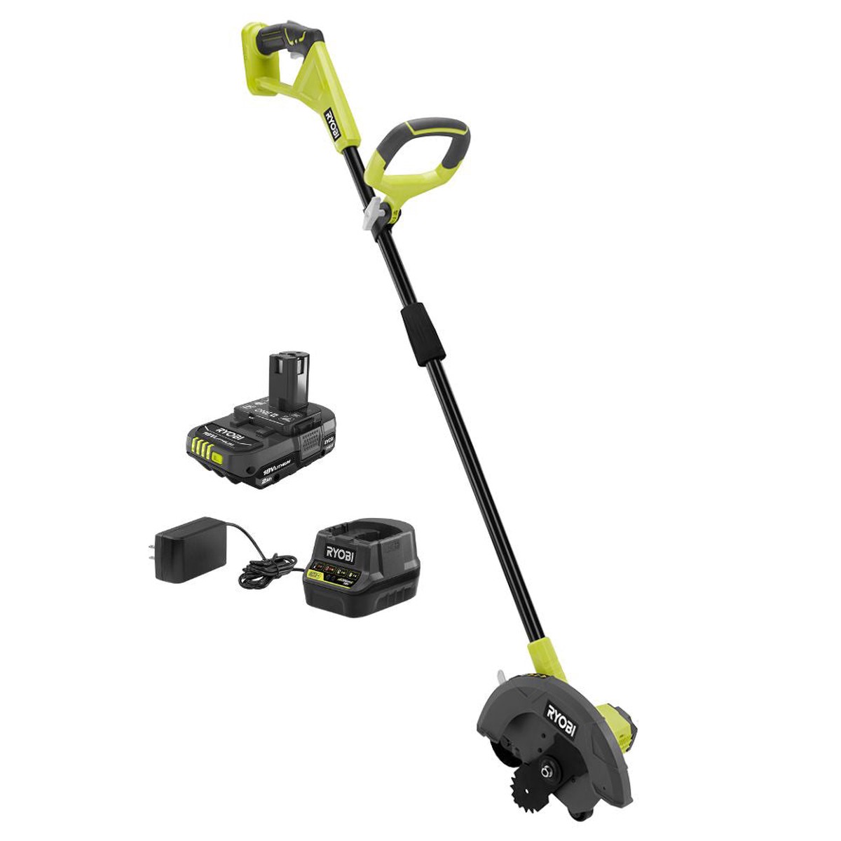 RYOBI ONE+ 9 in. 18-Volt Lithium-Ion Cordless Edger - 1.3 Ah Battery and Charger Included