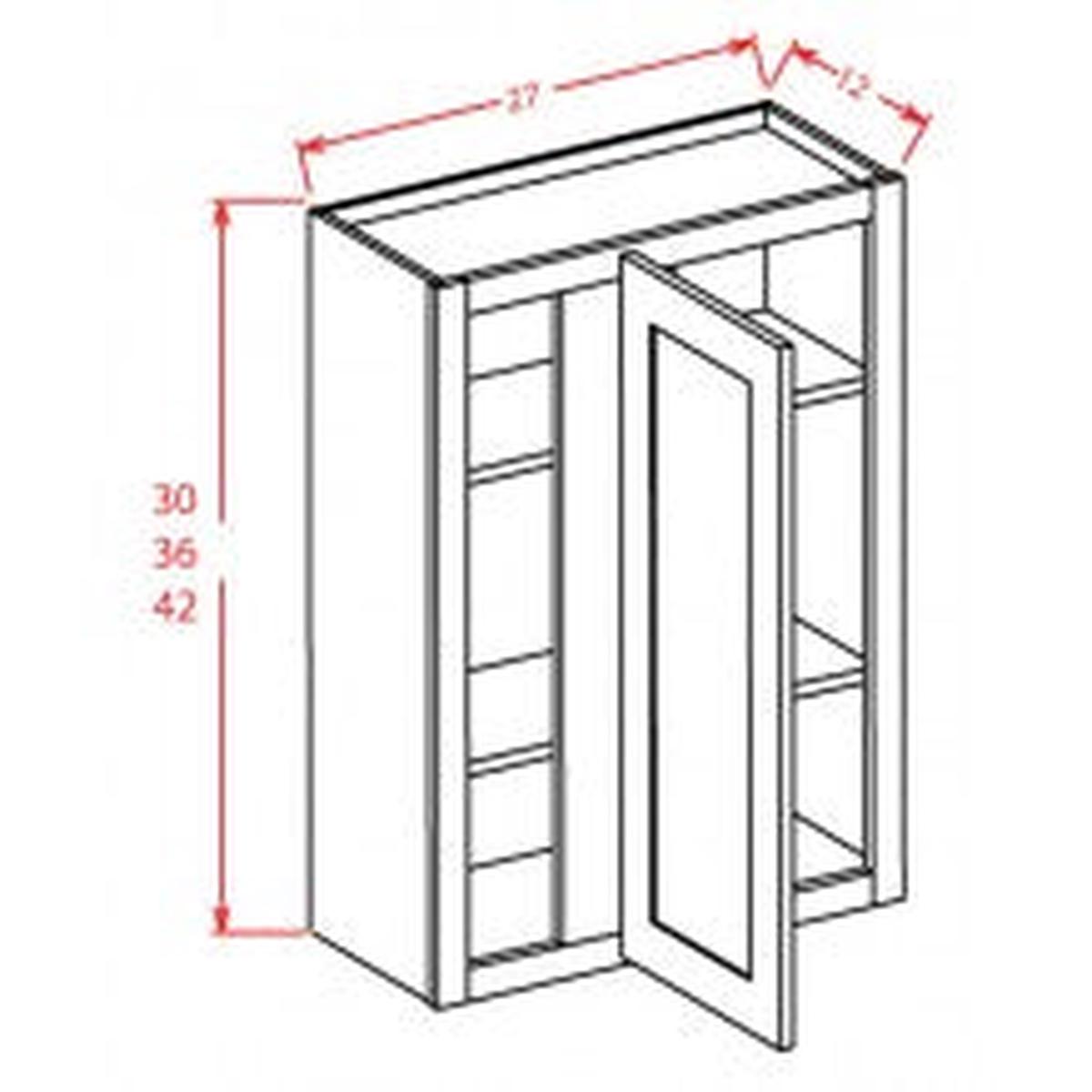 Rustic Shaker 27"W x 42"H Wall Blind Corner Cabinet