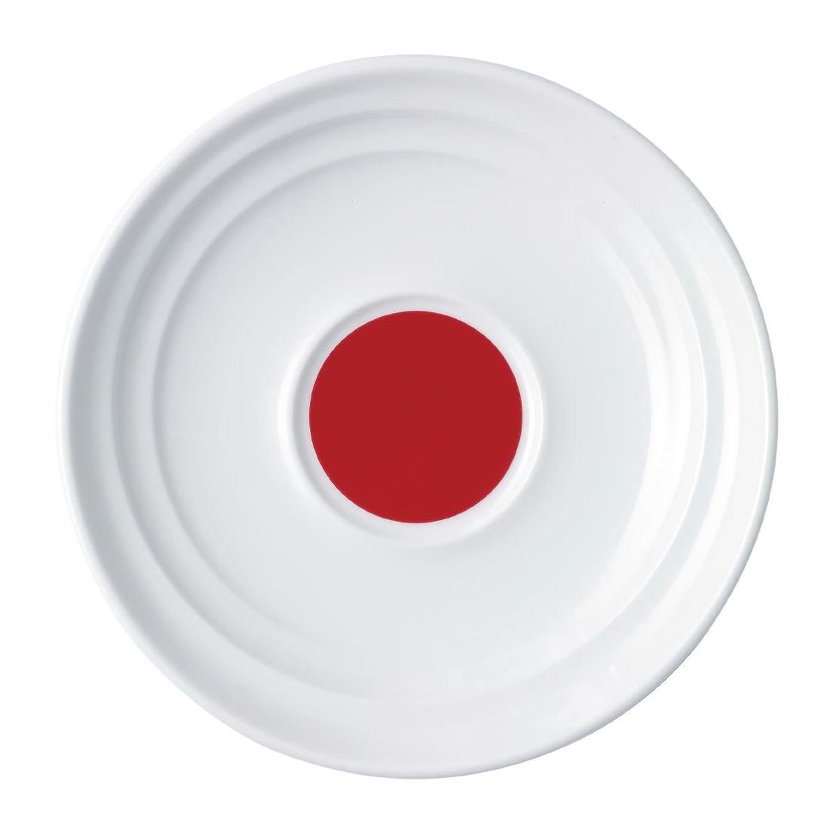 Royal Porcelain Maxadura Resonate Red Inner Well Saucer 165mm (4 Pack) (165mm. 4 Pack) PAS-FY905