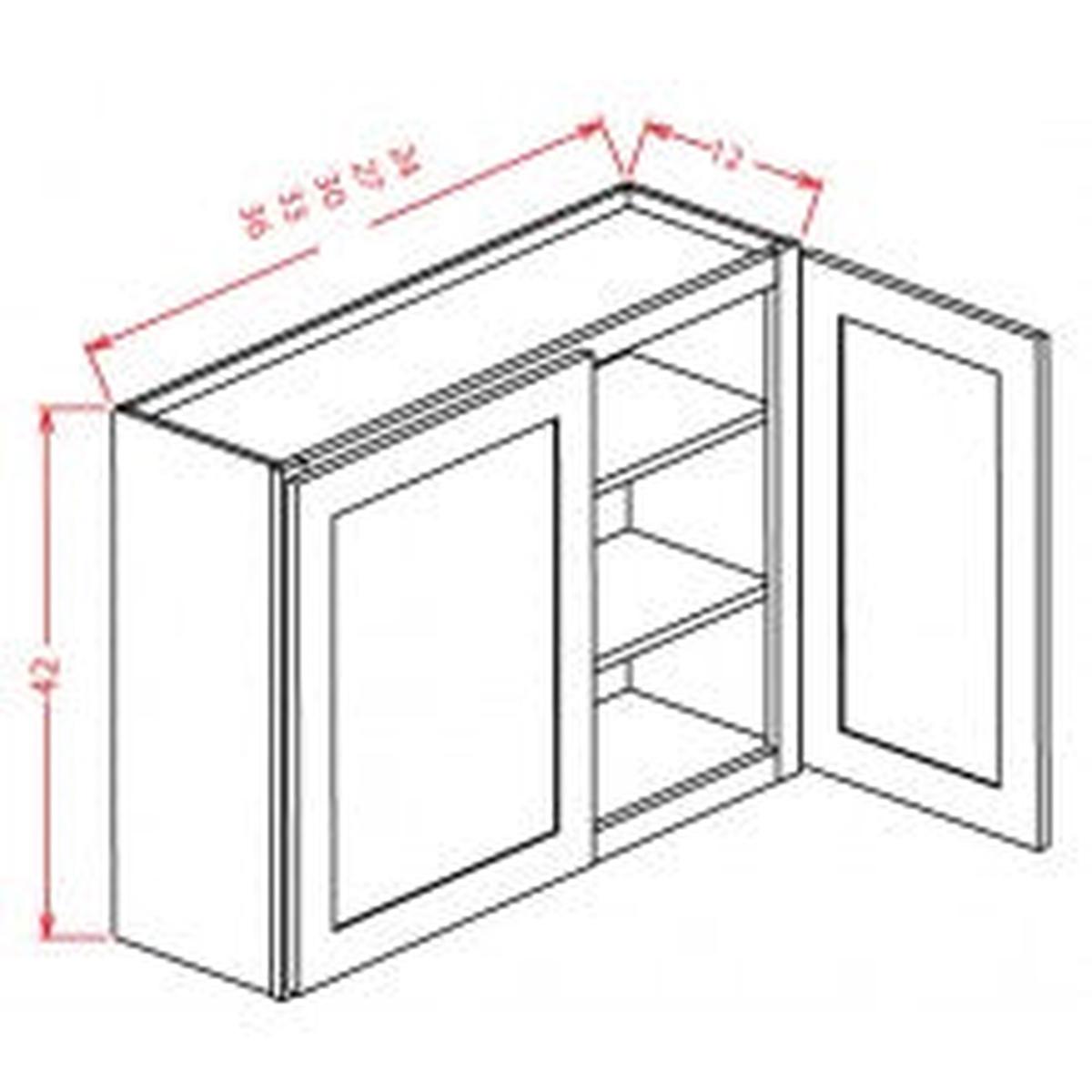 Rustic Shaker 30"W x 42"H Wall Cabinet