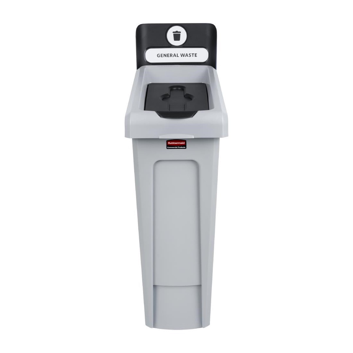 Rubbermaid Slim Jim General Waste Recycling Station Black 87Ltr