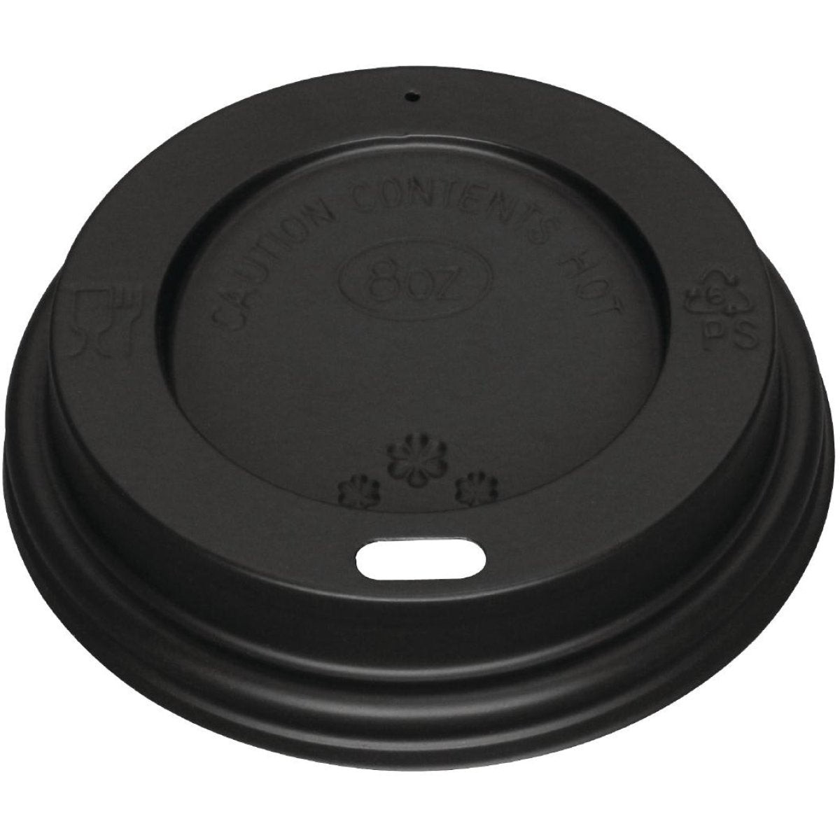 1000pcs Coffee Cup Lids for 8oz cups Black | BLID8OZ