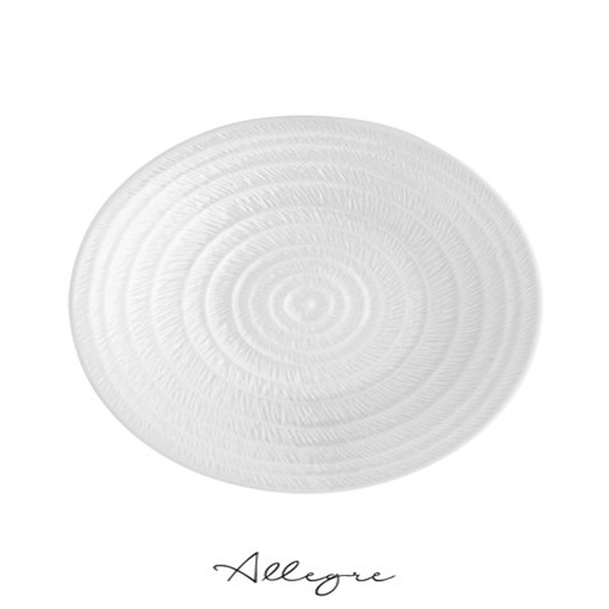 12 in. Weave Show Plate/ Serving Plate for 6 to 8 Persons - Song Ivory White