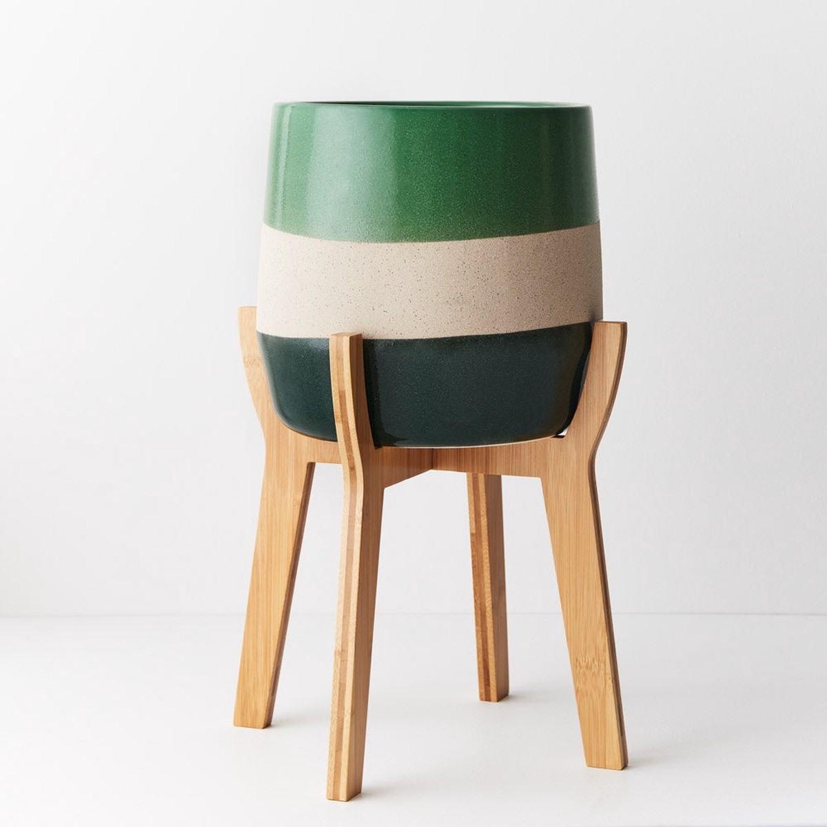 Pot Odetto with Stand Emerald