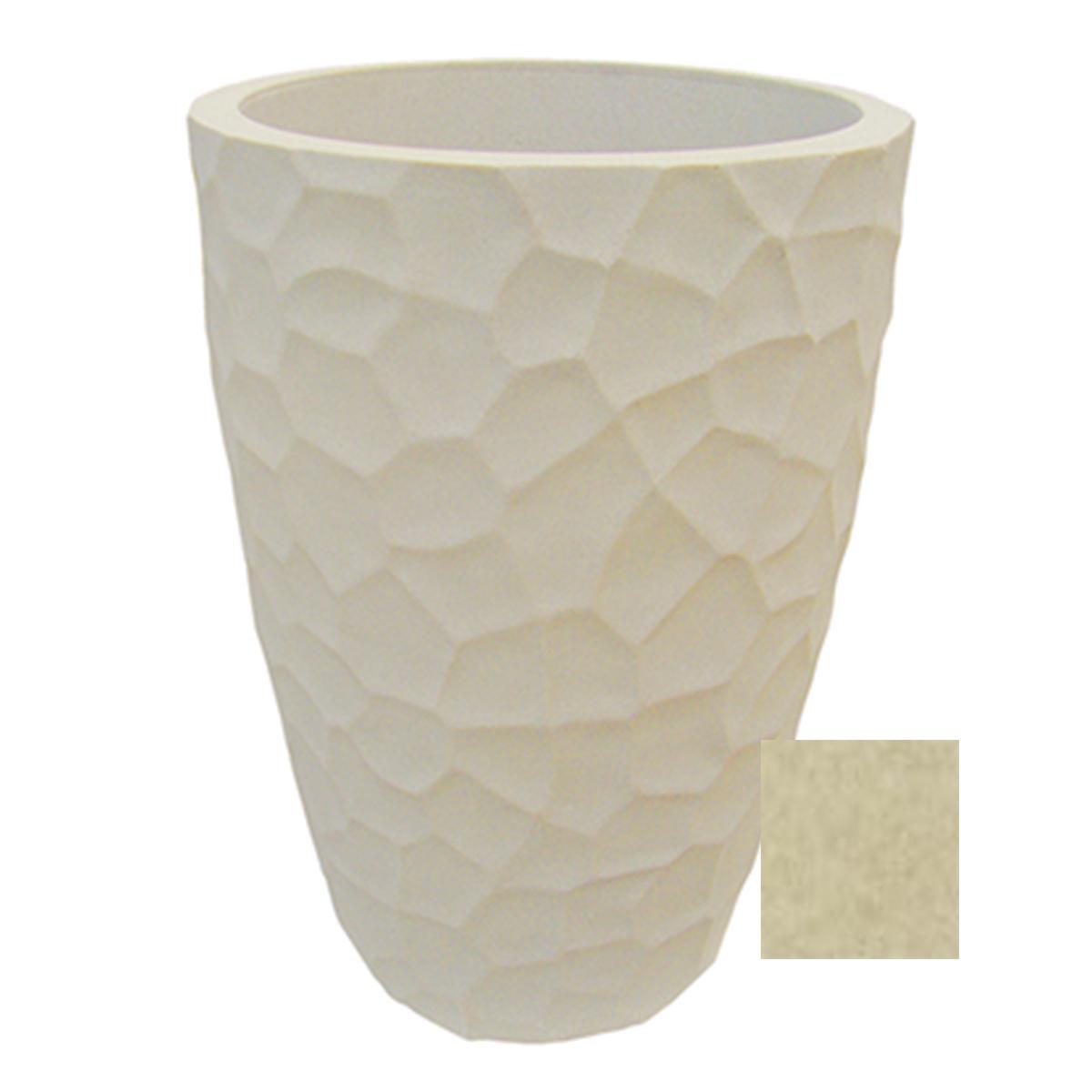 Prisma Conic Poly Planter in Sandstone | 14 Inch Nursery Pot