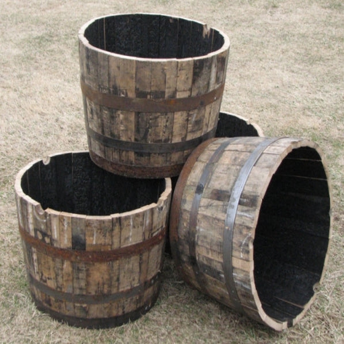 Raw Oak Round Barrel 92cm