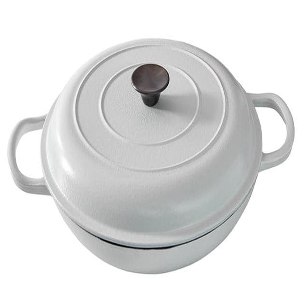 PURA White cast iron pot H 17 cm - 24 cm - 30 cm