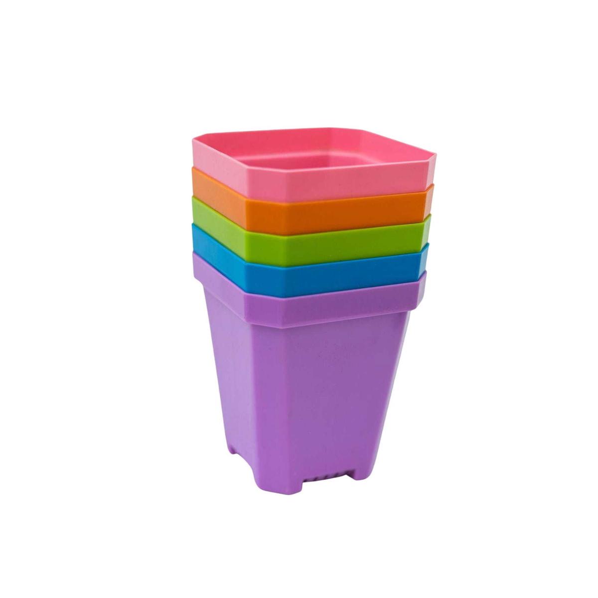 5" Heavy Duty Seed Starting Pots - Multicolor | 16 Pots